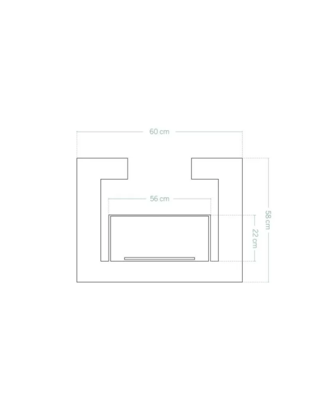 XONE Camino biocamino a bioetanolo a pavimento Nathan 78x25x58h cm nero o bianco