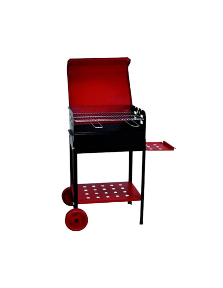 BARBECUE GRIGLIA A CARBONE BBQ COPERCHIO 2 RUOTE CARBONELLA GIARDINO 35x50xH80cm