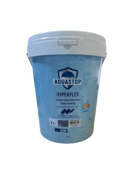 Imperflex Guaina Fibrorinforzata Membrana Impermeabilizzante Aquastop 5Kg Grigio