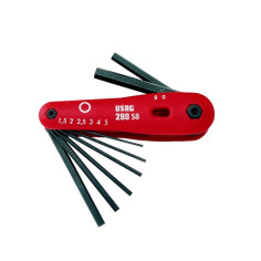 SERIE DI 8 CHIAVI MASCHIO ESAGONALE USAG 280 S8 ESECUZIONE BRUNITA