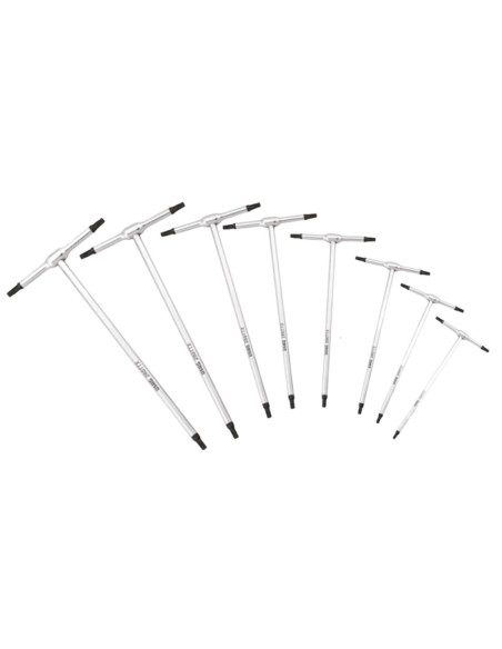 SERIE DI 8 CHIAVI A T PER VITI CON IMPRONTA TORX USAG 280 TTX/SE8