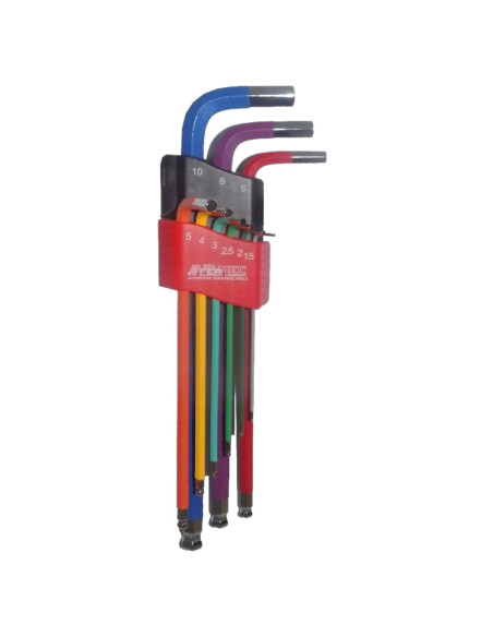 Serie 9 chiavi FERMEC 32519 esagonali brugola con magnete da 1,5-10 mm