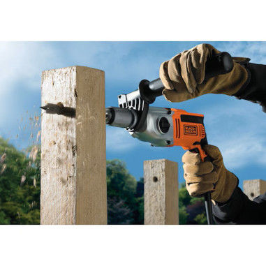Black&Decker Trapano a percussione 910W a 2 velocità meccaniche in valigetta