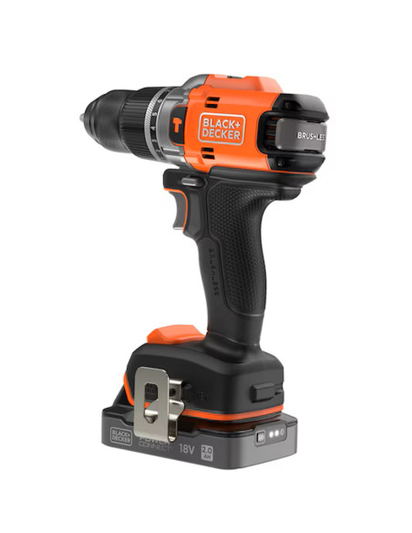 Black&Decker Trapano avvitatore BRUSHLESS con doppia batteria 18V 2.0 Ah 50 Nm