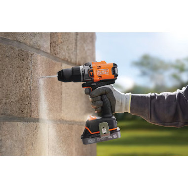 Black&Decker Trapano avvitatore BRUSHLESS con doppia batteria 18V 2.0 Ah 50 Nm
