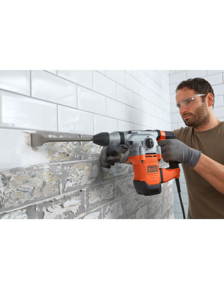 Black&Decker Martello demolitore/scalpellatore SDS+ 1250W 3.7J in valigetta