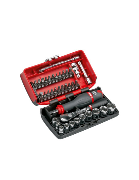 Bussole con cricchetto 1/4 inserti accessori officina Usag 38 pezzi