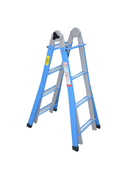 MARCHETTI METALLIKA 44 scala telescopica trasformabile 8+8 in acciaio 3,90 m