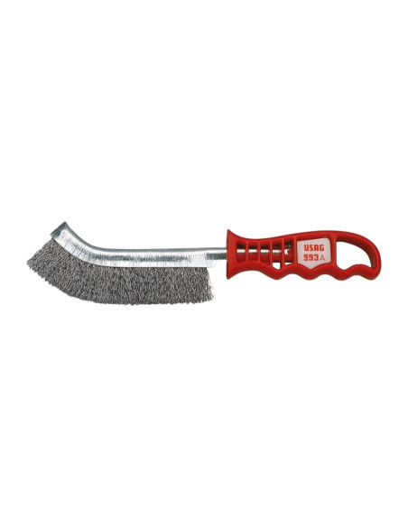 Spazzola curva con fili in acciaio 270mm sverniciare ruggine USAG 993A