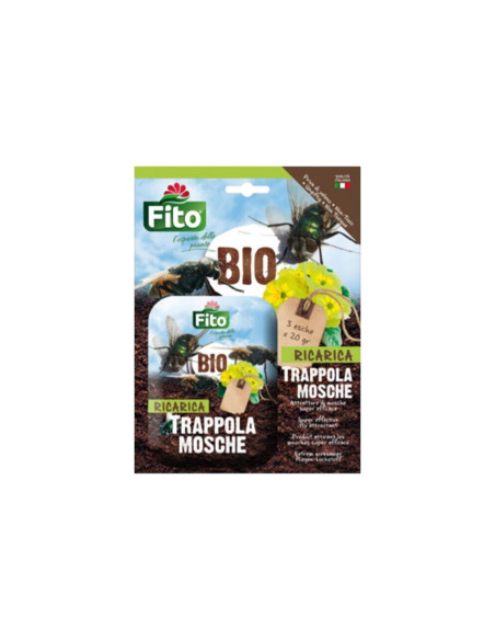 Ricarica 3 esche 20 gr per trappola mosche BIO in polvere altamente attrattiva