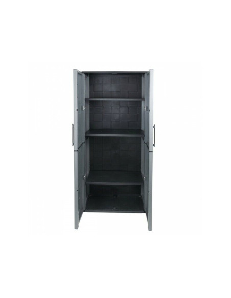 Armadio armadietto tuttoripiani in resina 68x37x163 cm da esterno giardino garage