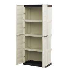Armadio armadietto tuttopiani in resina 70x39x165 cm da esterno giardino garage