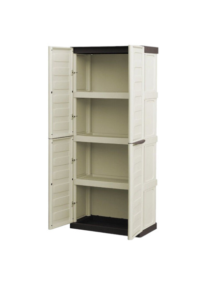 Armadio armadietto tuttopiani in resina 70x39x165 cm da esterno giardino garage