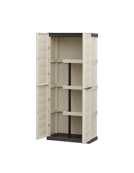 Armadio armadietto porta scope in resina 70x39x165 cm da esterno giardino garage terrazzo