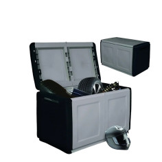 Baule cassapanca 2 posti portatutto 96x53x57 cm in resina giardino garage casa