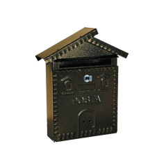 Cassetta postale porta rivista in ferro battuto ramata mod. CASETTA