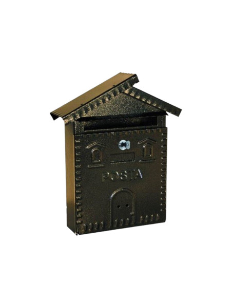 Cassetta postale porta rivista in ferro battuto ramata mod. CASETTA