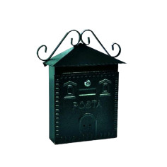 Cassetta postale porta rivista in ferro battuto ramata mod. CASETTA