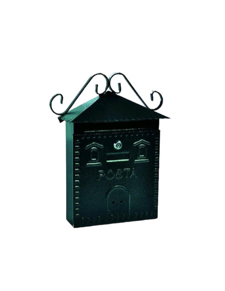 Cassetta postale porta rivista in ferro battuto ramata mod. CASETTA