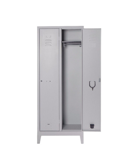 ARMADIO SPOGLIATOIO 2 POSTI METALLO 68 x 34 x H179 Cm PRATIKO