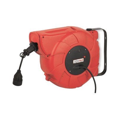 AVVOLGICAVO ELETTRICO AUTOMATICO CAVO 22M PROLUNGA PRESA 2 P+T RIBITECH