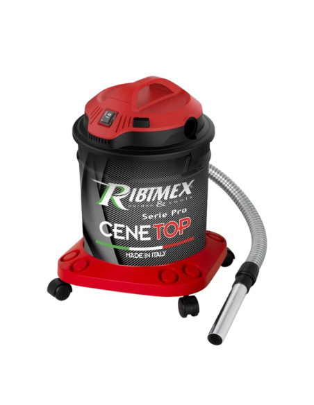 Ribimex CENETOP aspiracenere 1200W bidone 18 L per stufa e camino