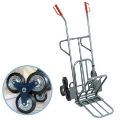 CARRELLO PORTAPACCHI 6 RUOTE PER SCALE CON PEDANA PIEGHEVOLE