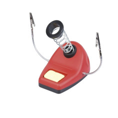 Supporto porta saldatore stagno a stilo con spugnetta e pinze