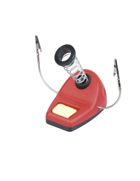 Supporto porta saldatore stagno a stilo con spugnetta e pinze