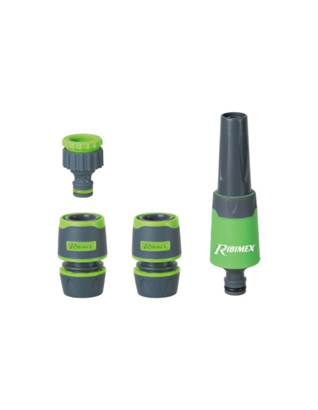 Kit lancia irrigazione 4 raccordi bimateriale rivestimento Soft-Touch