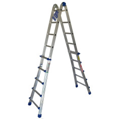 SCALA TELESCOPICA TRASFORMABILE MARCHETTI EQU45 9+9 4,35 MT 8 GRADINI