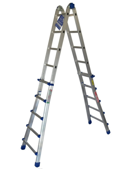 SCALA TELESCOPICA TRASFORMABILE MARCHETTI EQU45 9+9 4,35 MT 8 GRADINI