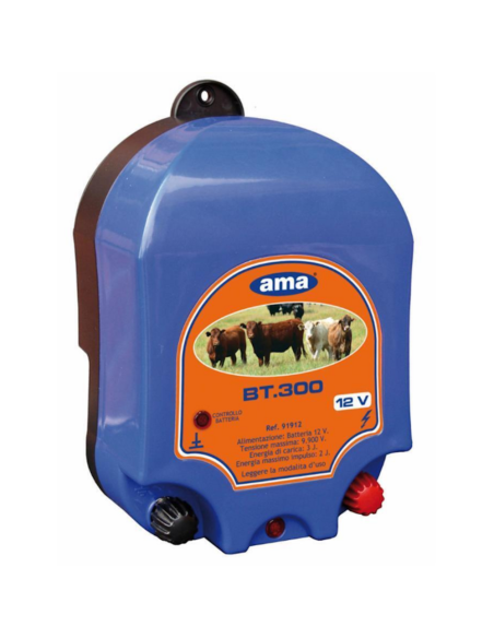 AMA 91912 Elettrificatore BT300 con alimentazione 12/230 V per recinti