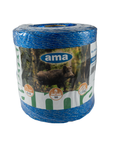 AMA 94140 Filo Premium line per cinghiale 400 m Rame di colore blu per recinti