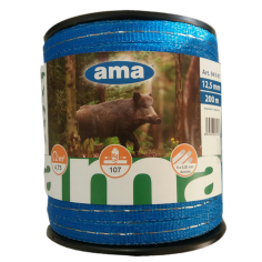 AMA Banda per recinti elettrici blu Premium line da 200 m per cinghiali