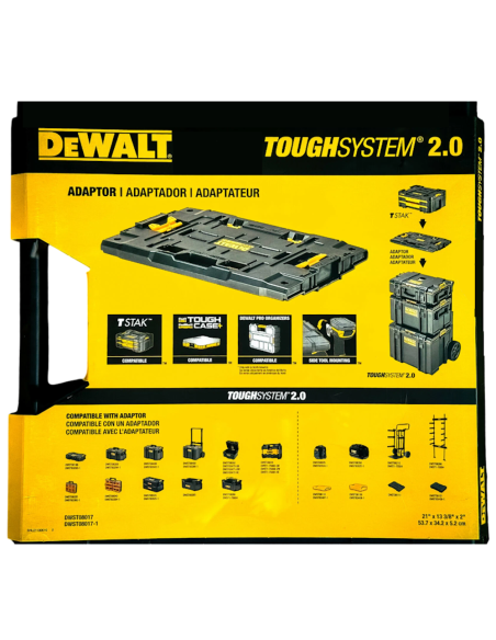 DEWALT TOUGHSYSTEM 2.0 Adattatore 1,75 Kg Plastica 342/H53/535 mm