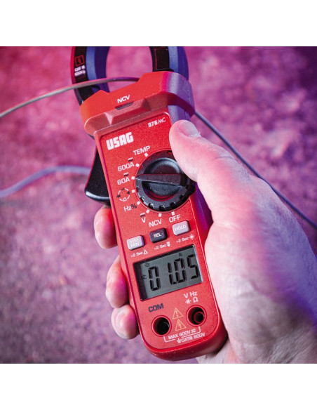 USAG 076 MC Pinza amperometrica con multimetro digitale TRUE RMS 264 gr