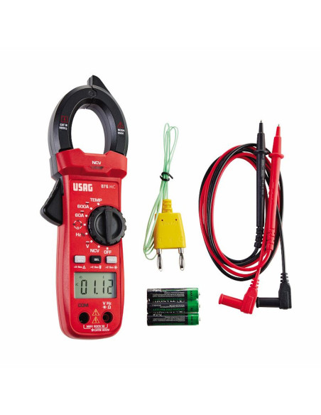USAG 076 MC Pinza amperometrica con multimetro digitale TRUE RMS 264 gr