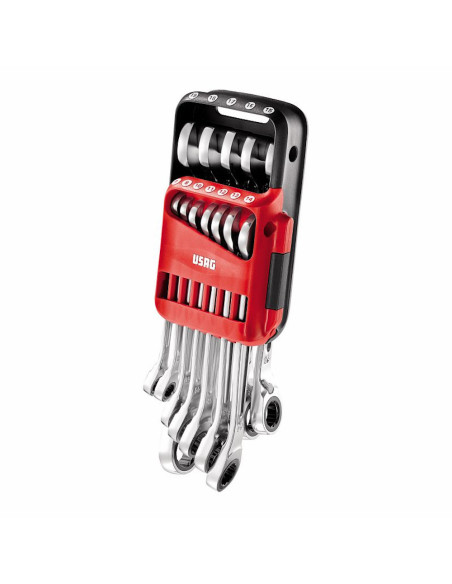 USAG 285 KA/DS12 Serie di 12 chiavi combinate a cricchetto con anello di tenuta
