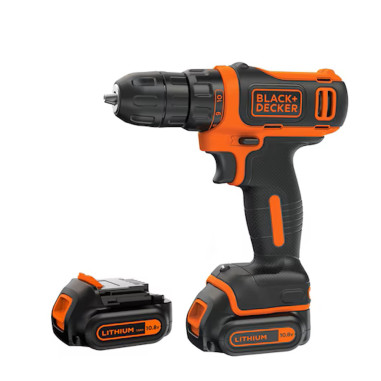 Black & Decker Trapano/Avvitatore 10.8V Litio in valigetta con doppia batteria