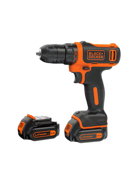 Black & Decker Trapano/Avvitatore 10.8V Litio in valigetta con doppia batteria