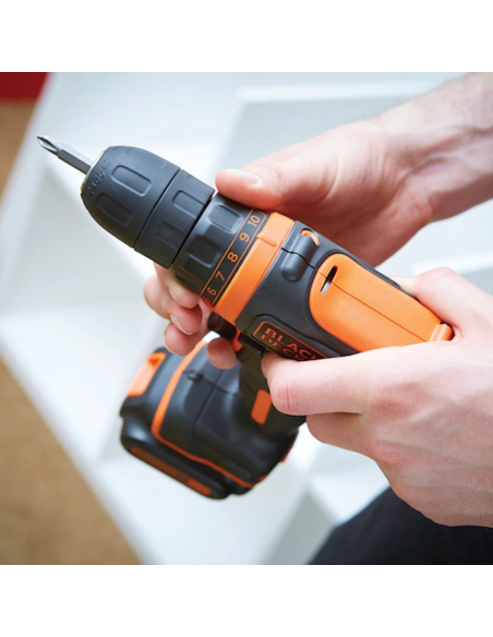 Black & Decker Trapano/Avvitatore 10.8V Litio in valigetta con doppia batteria