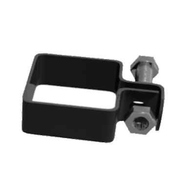 Staffa in metallo antracite per palo quadro 60x60 mm recinzione pannelli rigidi