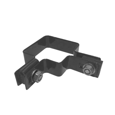 Staffa in metallo antracite per palo quadro 60x60 mm recinzione pannelli rigidi