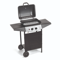 Ompagrill Barbecue Gas 4936 Double Potenza 5 kW completo di roccia lavica