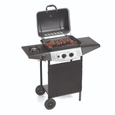 Ompagrill Barbecue Gas 4939 Double Potenza 7,5 kW completo di roccia lavica