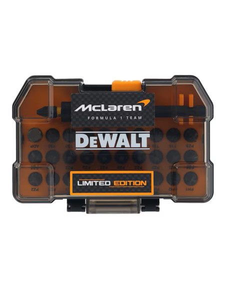DeWalt Set Punte FLEXTORQ McLaren 32 Pezzi Acciaio durevole Cassetta tascabile