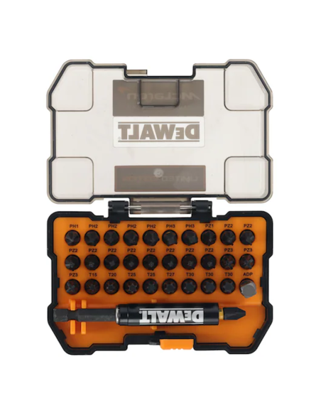 DeWalt Set Punte FLEXTORQ McLaren 32 Pezzi Acciaio durevole Cassetta tascabile
