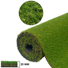 Prato sintetico 25 mm erba finta artificiale calpestabile tappeto verde da 1 M