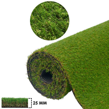 Prato sintetico 25 mm erba finta artificiale calpestabile tappeto verde da 1 M